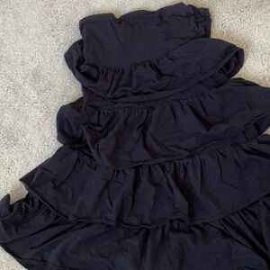 J. Crew Black Tiered Sundress with Cowl Neck